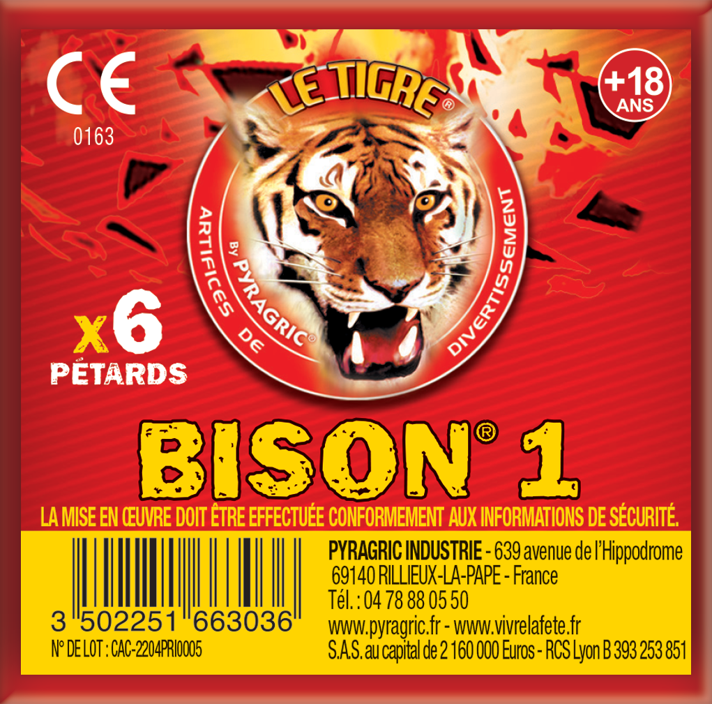 PÉTARDS LE TIGRE® BISON® N°1 - P166303