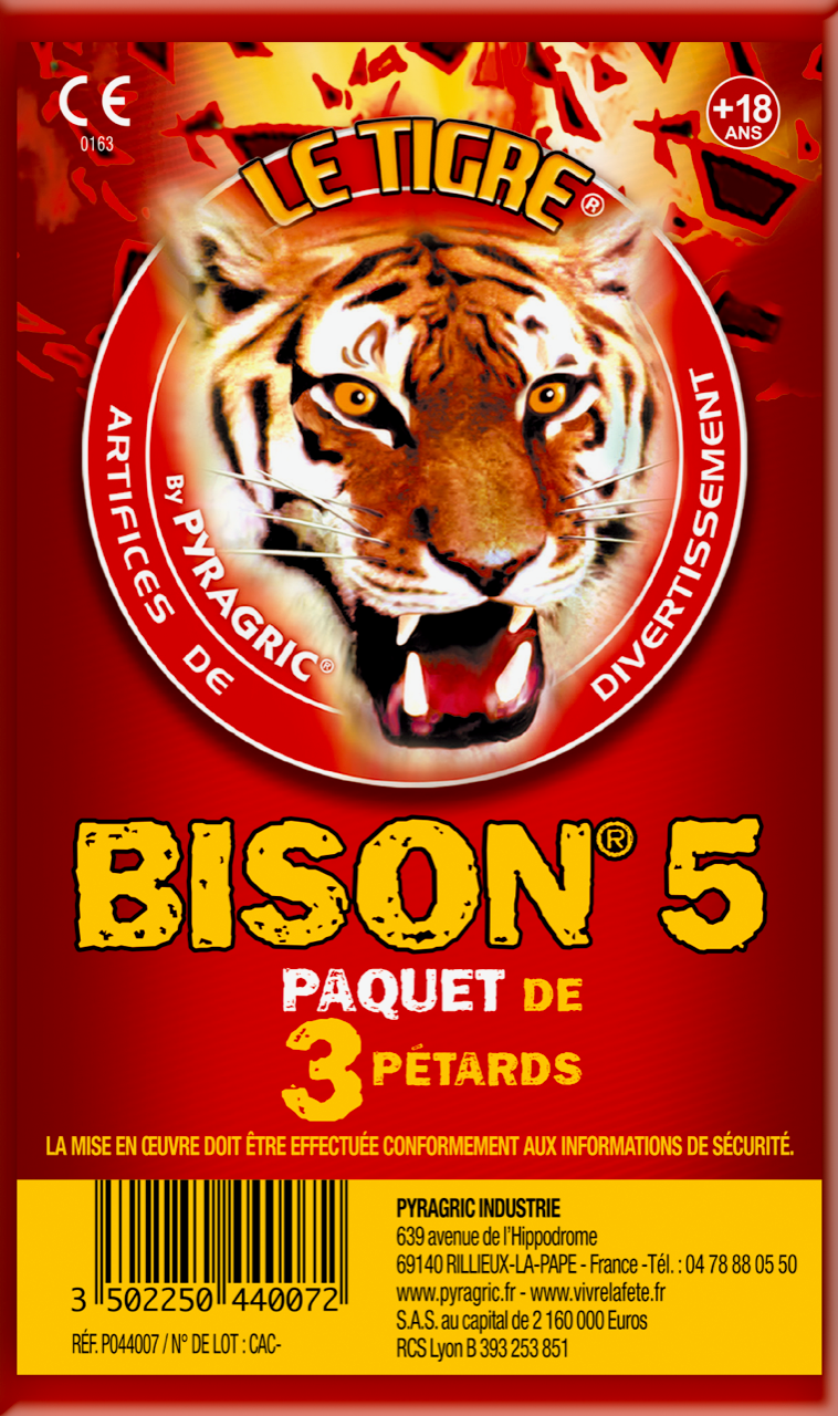 PÉTARDS LE TIGRE ® BISON® N°5 - SACHET - P166108
