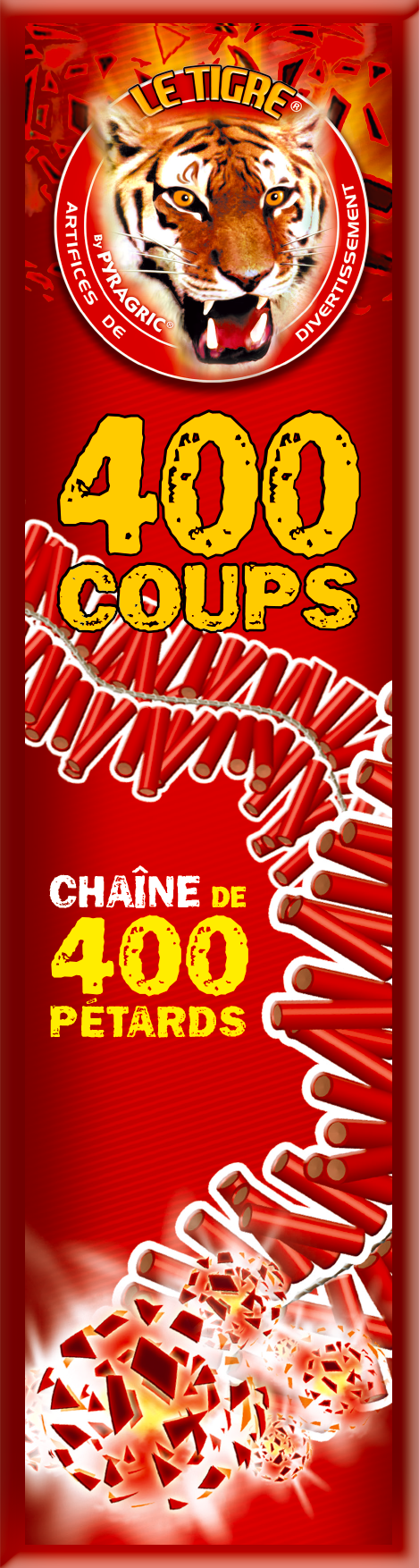 Pétard Le Tigre mitraillette - 400 coups – One Artifice