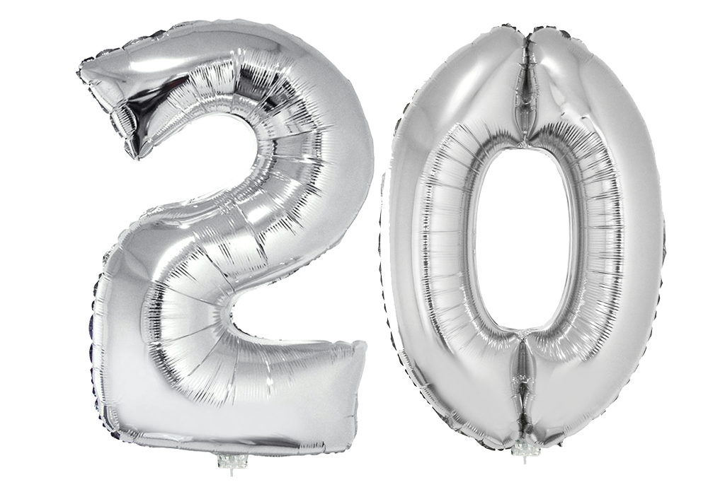 Ballon aluminium 35 cm x 20 cm argent ''2'' par 24 - RETIF